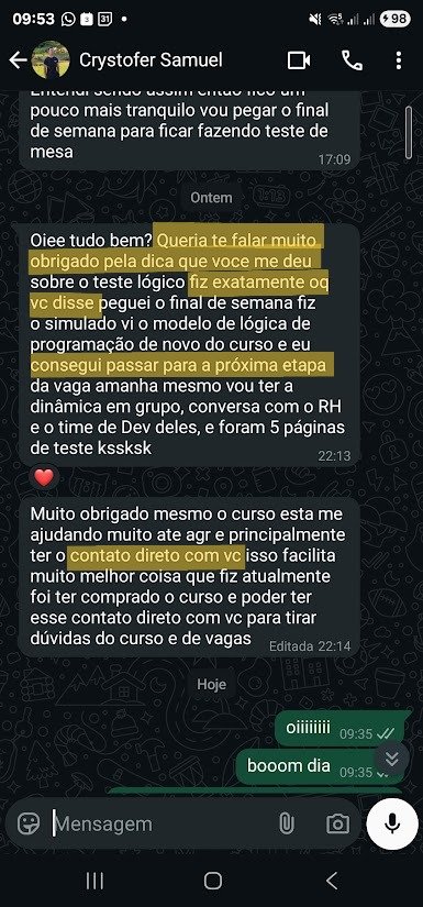 Depoimento do Aluno Crystofer Samuel sobre sua experiência na Javanauta Academy