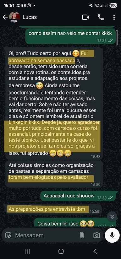 Depoimento do aluno Lucas sobre contratação na Javanauta Academy